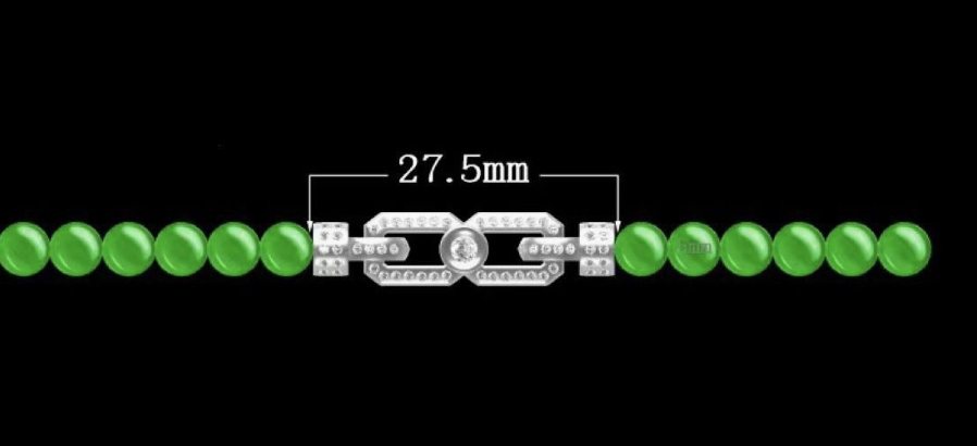 Light-Luxury Chalcedony Beaded Bracelet — Zircon-Studded Clasp